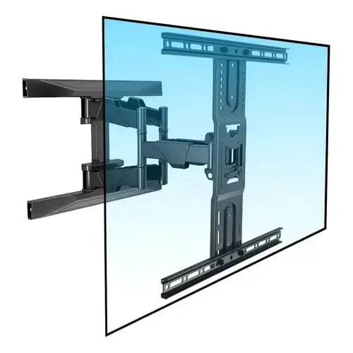 Soporte P6 de doble brazo con televisor grande